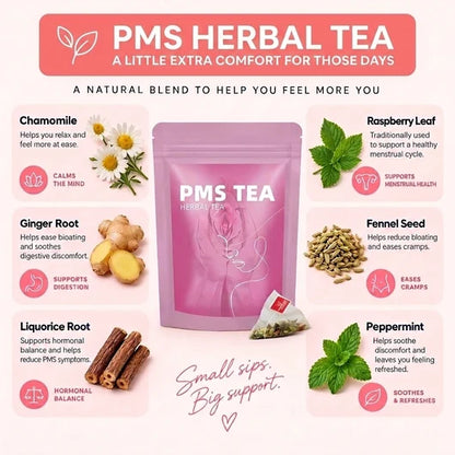 Mezcla de hierbas calmante para aliviar el síndrome premenstrual
